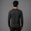 Men's full sleeves active tee by ZAKWEAR, shown in black with a fitted design and breathable fabric for workout wear.