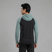 Men's full sleeves panelled hooded active tee