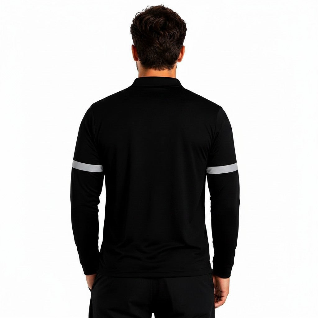 Men's classic full sleeves polo shirt by ZAKWEAR, featuring a collar, buttons, and long sleeves in a versatile design.
