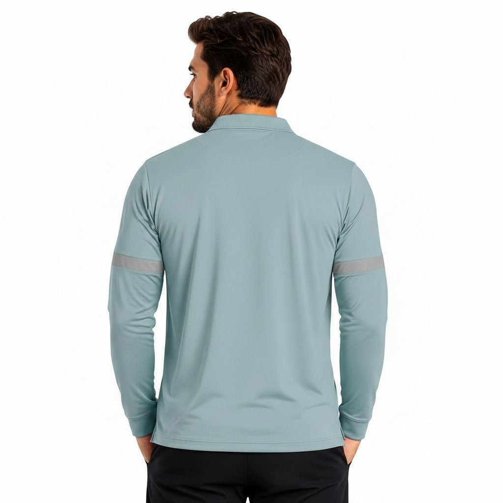 Men's classic full sleeves polo shirt by ZAKWEAR, featuring a comfortable fit and timeless design in a solid color.