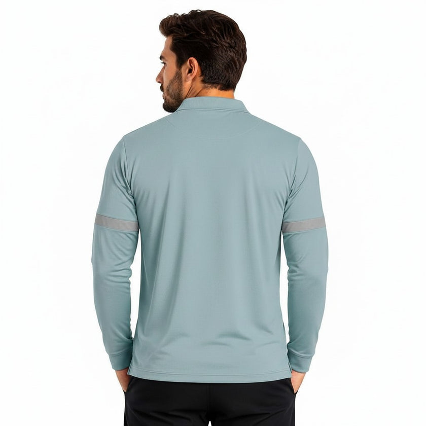 Men's classic full sleeves polo shirt by ZAKWEAR, featuring a comfortable fit and timeless design in a solid color.