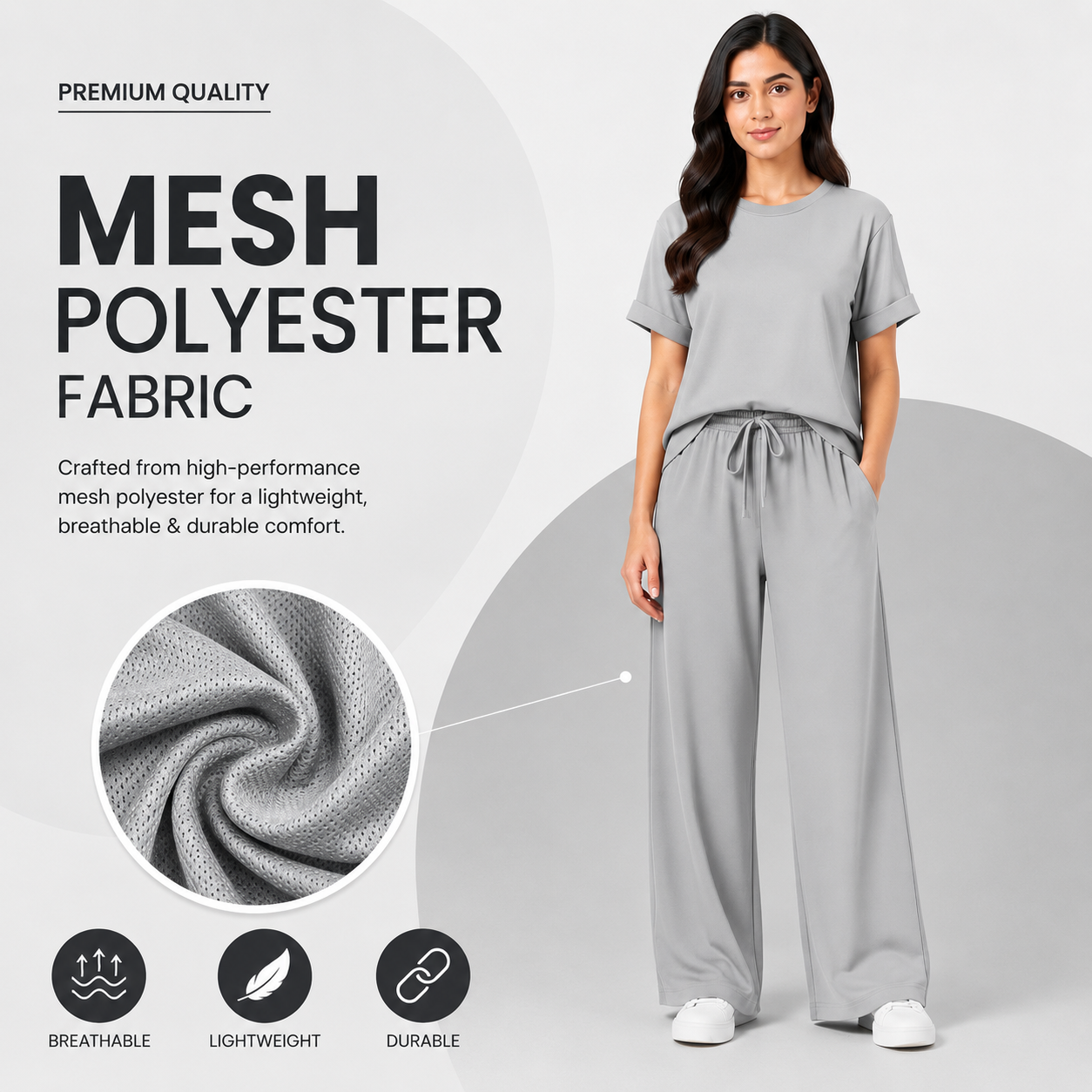 WOMEN'S LOOSE FIT 2 PCS TRACKSUIT