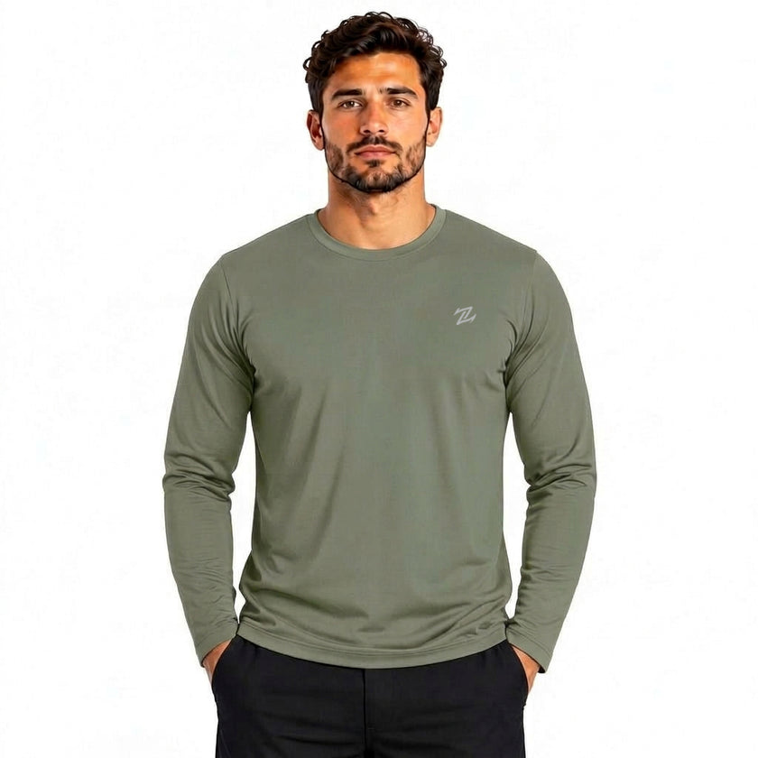 Men's full sleeves active tee by ZAKWEAR, featuring a comfortable athletic fit and lightweight fabric for workout and casual wear.