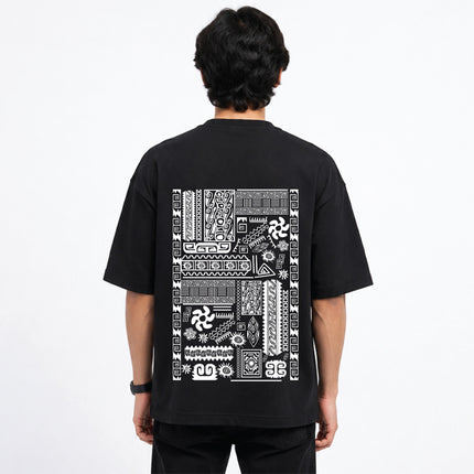 Men's loose fit baggy drop shoulder shirt by ZAKWEAR, shown in a relaxed fit with dropped shoulders and casual style.