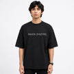 Men's loose fit baggy drop shoulder shirt by ZAKWEAR, shown in a relaxed style with casual fit and drop shoulder design.