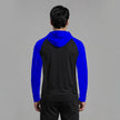 Men's full sleeves panelled hooded active tee