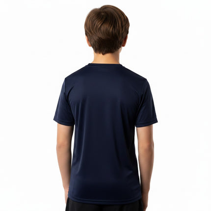 Kids quick-dry T-shirt by ZAKWEAR, showing a child wearing a lightweight, breathable outdoor T-shirt in bright colors.