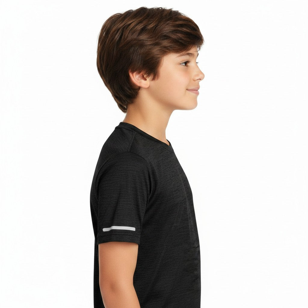 Kids pack of 2 ZAKWEAR quick-dry T-shirts shown on children, ideal for outdoor activities, comfortable and lightweight.