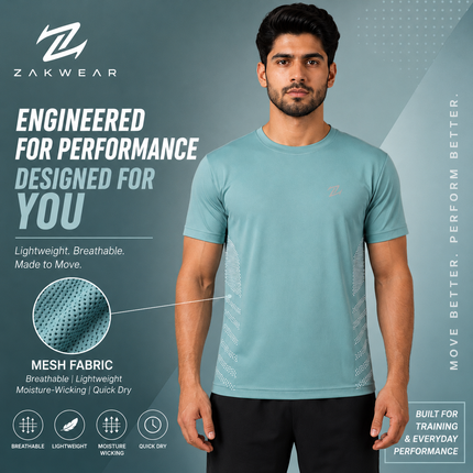MENS ACTIVE WEAR PRINTED TEE