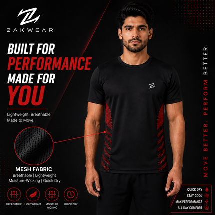 MENS ACTIVE WEAR PRINTED TEE