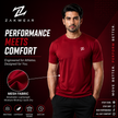 Men's basic active wear tee by ZAKWEAR, featuring a simple crew neck design in a comfortable fabric, ideal for workout or casual wear.