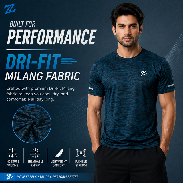 MENS ACTIVE WEAR QUICK DRY TEE