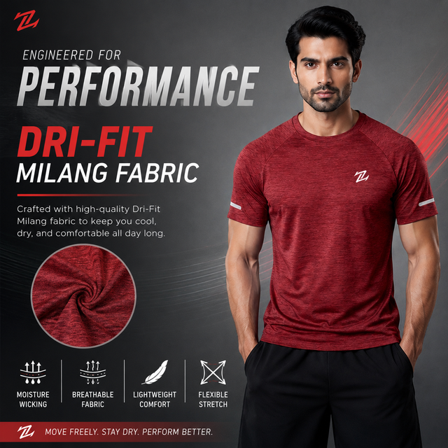 MENS ACTIVE WEAR QUICK DRY TEE