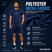 Men's activewear T-shirt and shorts set by ZAKWEAR, featuring lightweight fabric and sporty design for workout or casual wear.