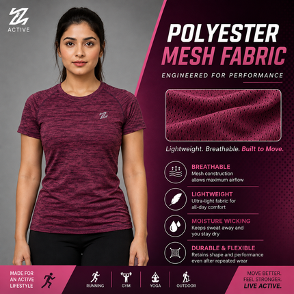 Womens activewear basic tee