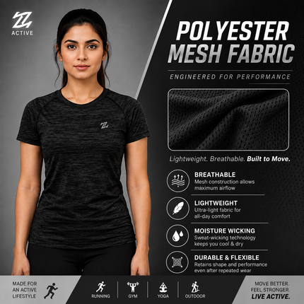 womens activewear basic tee
