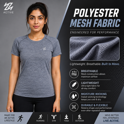 Women's activewear basic tee