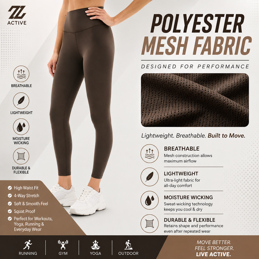 ZAKWEAR women's leggings in black, featuring a comfortable fit and smooth fabric, perfect for casual and active wear.