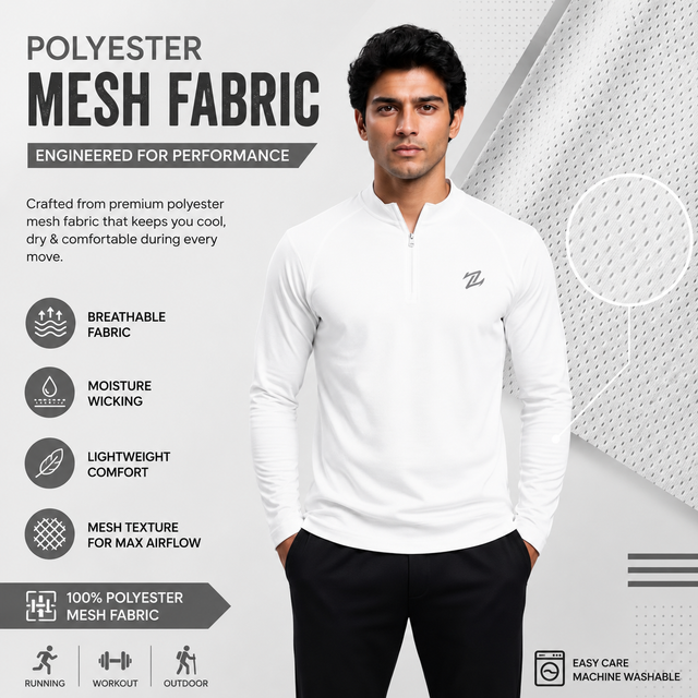 Men's full sleeves active T-shirt by ZAKWEAR, shown in a comfortable fit with a sleek design and breathable fabric.