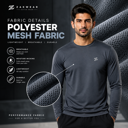 Men's full sleeves active tee