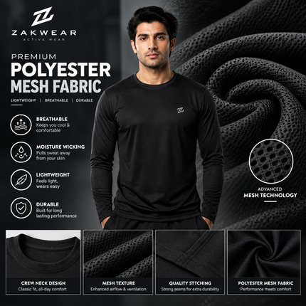 Men's full sleeves active tee