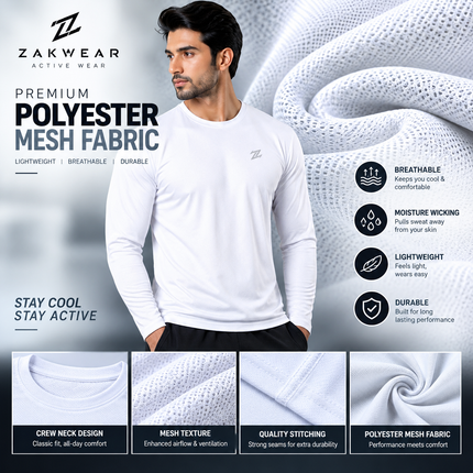 Men's full sleeves active tee