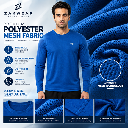 Men's full sleeves active tee