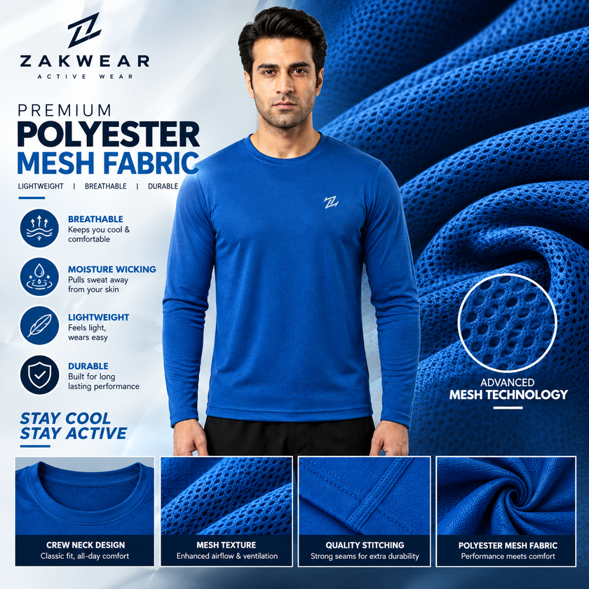 Men's full sleeves active tee