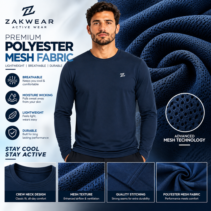 Men's full sleeves active tee