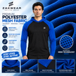 Men's full sleeves panelled hooded active tee