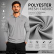 Men's classic full sleeves polo shirt by ZAKWEAR, featuring a tailored fit and ribbed collar in a neutral color.