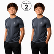 Kids pack of 2 ZAKWEAR quick-dry T-shirts, lightweight and comfortable, ideal for outdoor activities and active play.