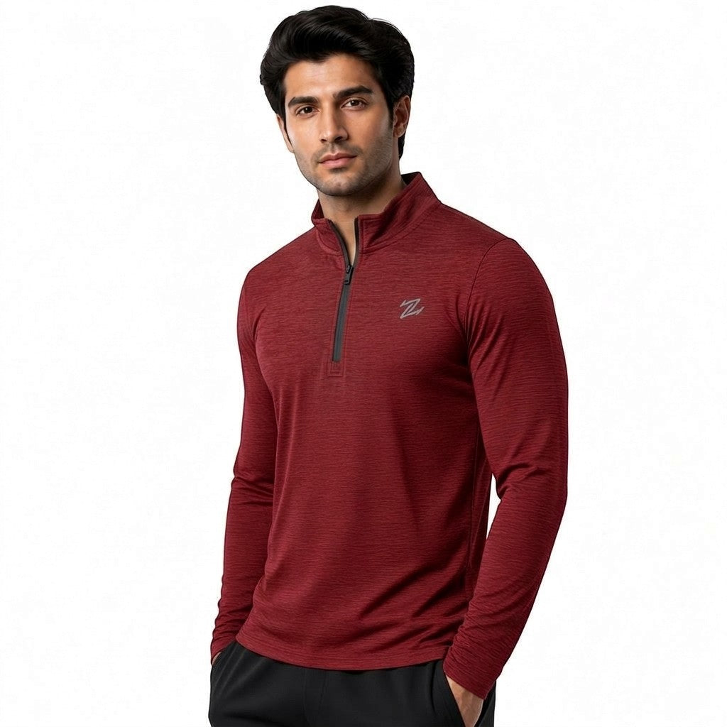 Men’s Lightweight Activewear Half-Zip Long Sleeve Performance Pullover