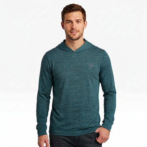 Men's Lightweight Full-Sleeve Hooded Active T-Shirt – Gym, Sports & Running Wear