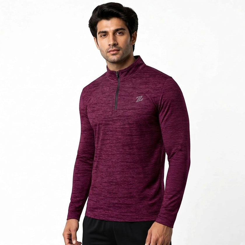 Men’s Lightweight Activewear Half-Zip Long Sleeve Performance Pullover