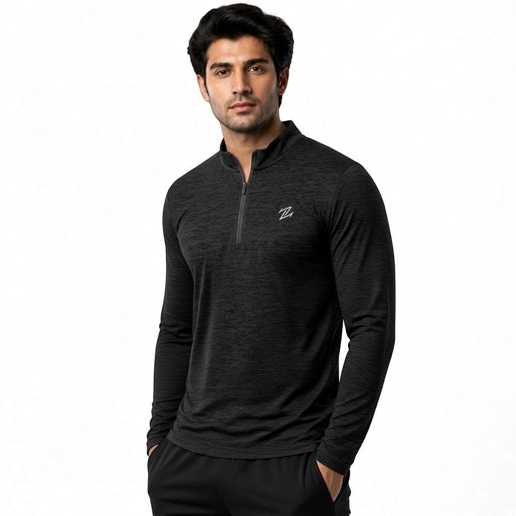 Men’s Lightweight Activewear Half-Zip Long Sleeve Performance Pullover