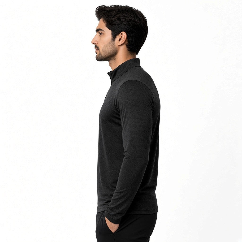 Men’s Lightweight Activewear Half-Zip Long Sleeve Performance Pullover