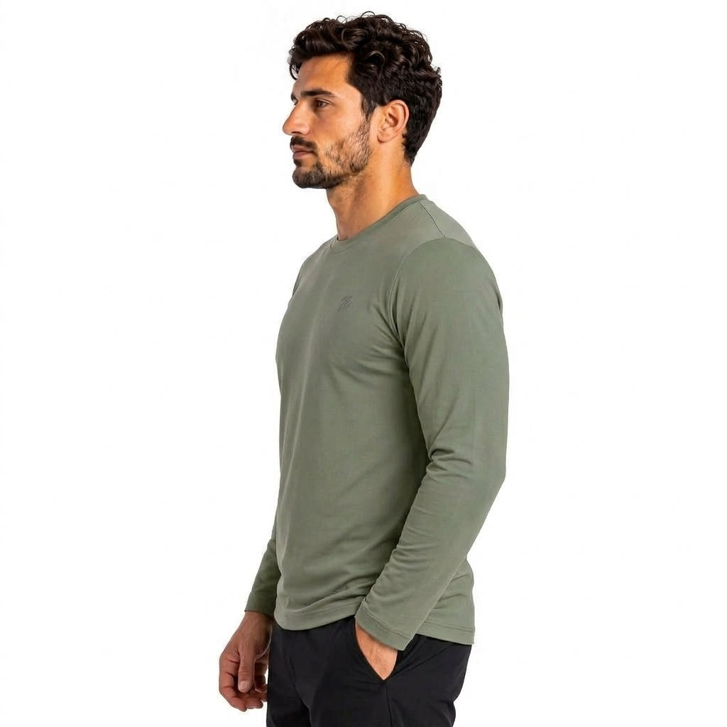 Men's full sleeves active T-shirt by ZAKWEAR, shown in a Gemini-generated image with a fitted, athletic design and breathable fabric.