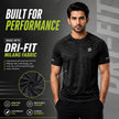 Men's active wear quick dry T-shirt by ZAKWEAR, shown in a lightweight, moisture-wicking fabric suitable for sports and workouts.