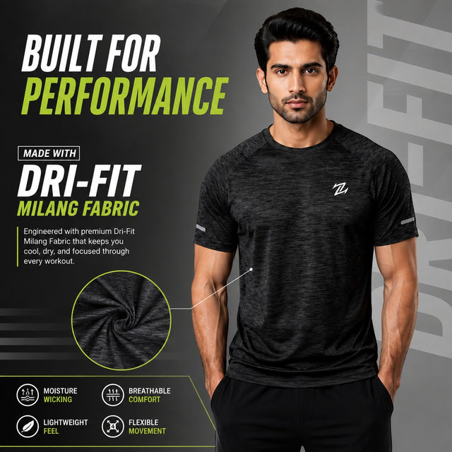 MENS ACTIVE WEAR QUICK DRY TEE