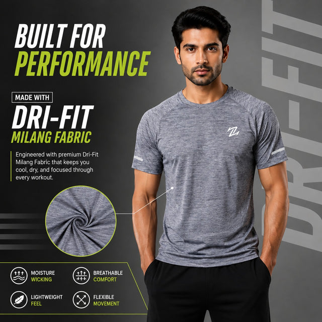 MENS ACTIVE WEAR QUICK DRY TEE
