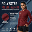 Women's Lightweight Melange Hooded Activewear Shirt – Full Sleeve Performance Workout Hoodie