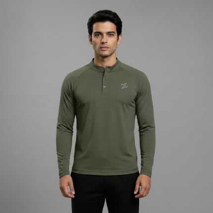 Men's full sleeves active tee by ZAKWEAR, featuring a comfortable fit, breathable fabric, and sporty design for active wear.