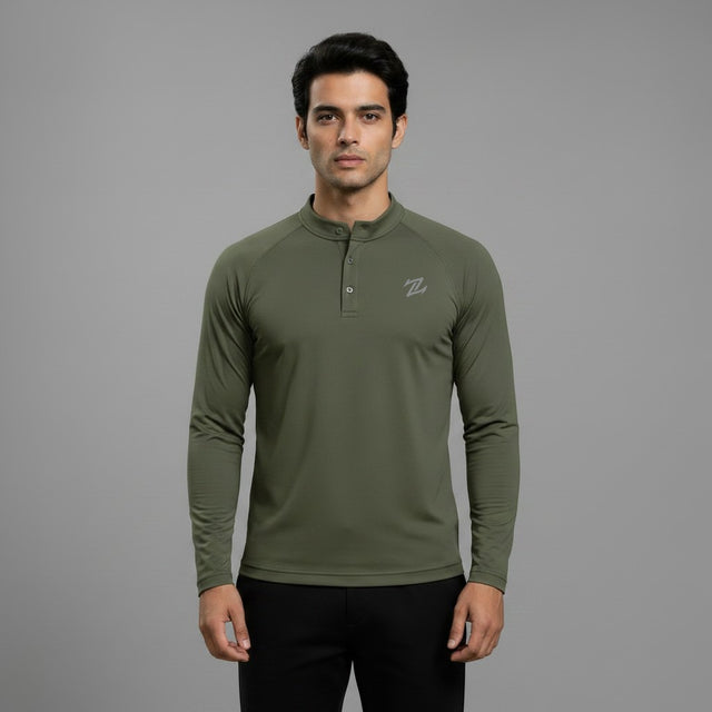 Men's full sleeves active tee by ZAKWEAR, featuring a comfortable fit, breathable fabric, and sporty design for active wear.