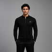 ZAKWEAR men's full sleeve active tee in black, featuring a sleek fit and breathable fabric for workout and casual wear.