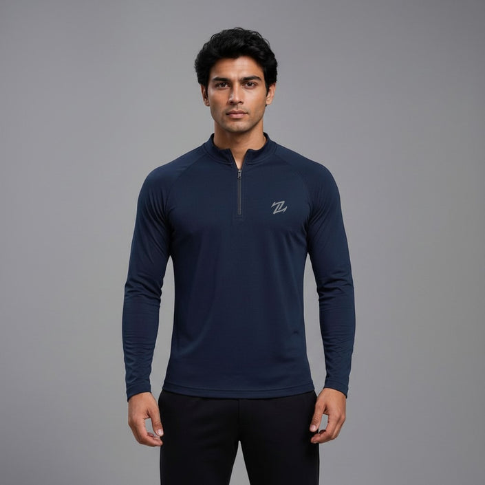 Men's full sleeves active tee by ZAKWEAR, featuring a comfortable fit and athletic design, shown in a front view.