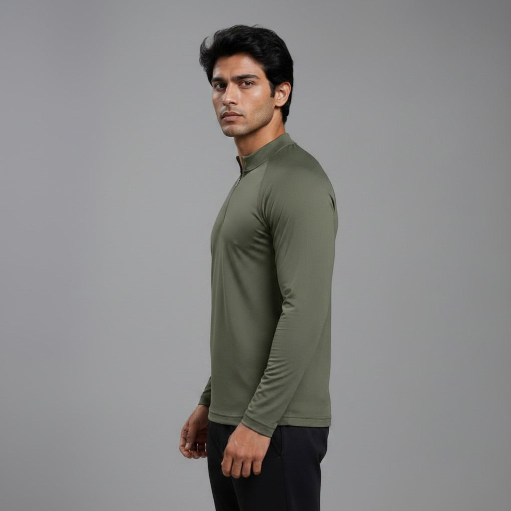 Men's full-sleeve active T-shirt by ZAKWEAR featuring breathable fabric and a fitted design for sports and casual wear