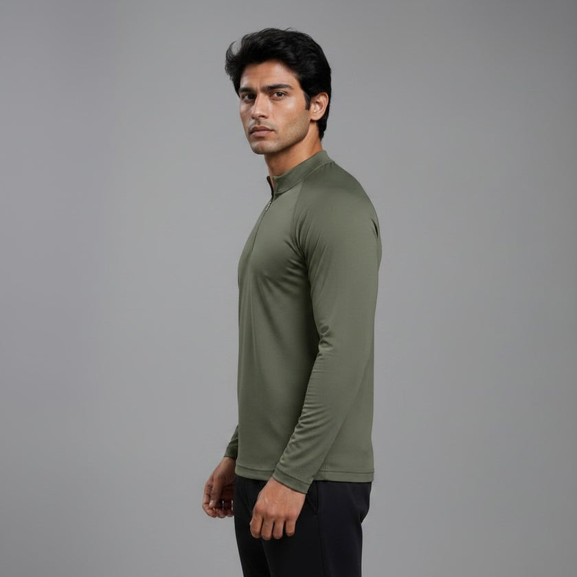 Men's full-sleeve active T-shirt by ZAKWEAR featuring breathable fabric and a fitted design for sports and casual wear