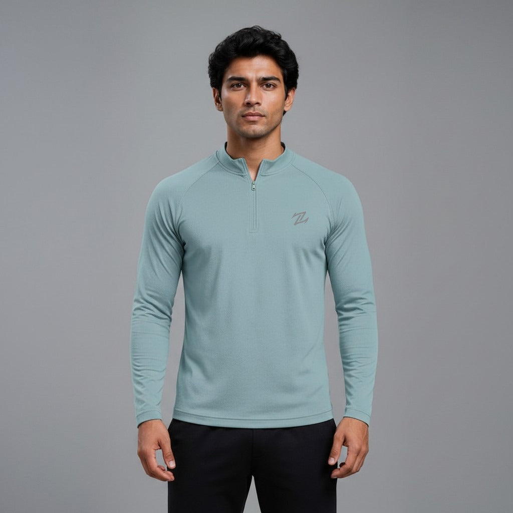 Men's full sleeves active T-shirt by ZAKWEAR featuring breathable fabric and a fitted athletic design.