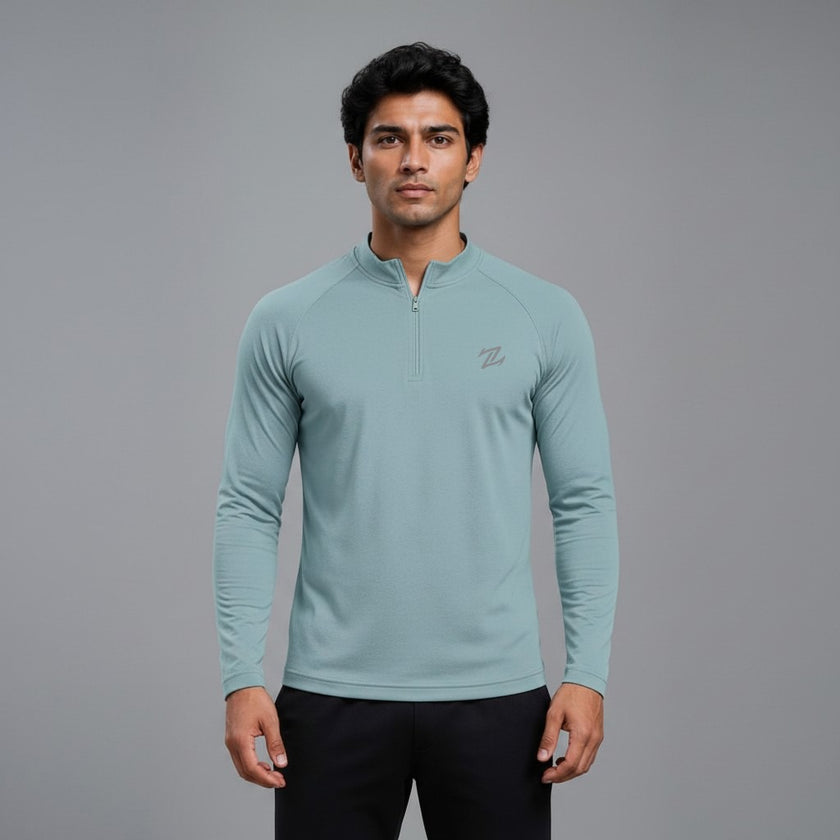 Men's full sleeves active T-shirt by ZAKWEAR featuring breathable fabric and a fitted athletic design.